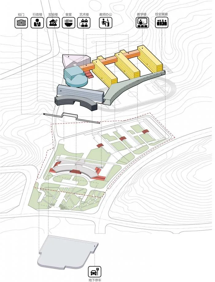 BIM建筑|立体“院落”空间：云南师范大学实验中学 / 清华大学建筑设计院 + 清华大学建筑学院