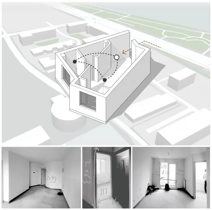 BIM建筑|「 微 居 」一种极小户型的空间释放 / 戏构建筑设计