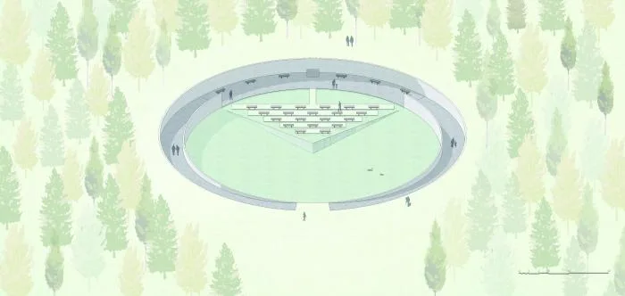 BIM建筑|美国桑迪胡克永久性纪念空间竞标方案：我所看着的世界 / 平时建筑事务所