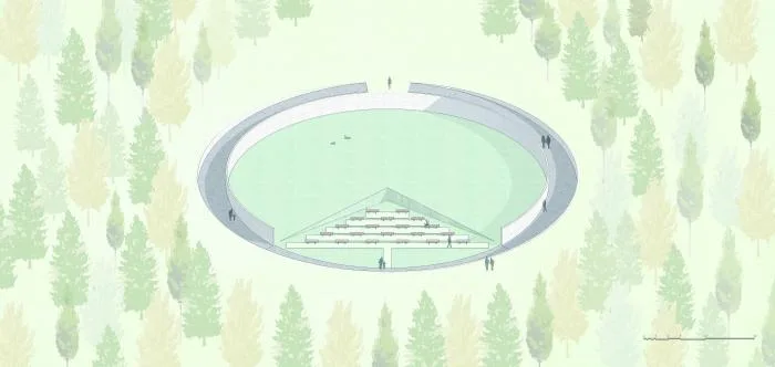 BIM建筑|美国桑迪胡克永久性纪念空间竞标方案：我所看着的世界 / 平时建筑事务所