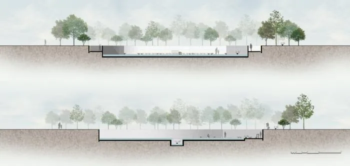 BIM建筑|美国桑迪胡克永久性纪念空间竞标方案：我所看着的世界 / 平时建筑事务所