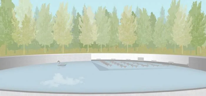 BIM建筑|美国桑迪胡克永久性纪念空间竞标方案：我所看着的世界 / 平时建筑事务所