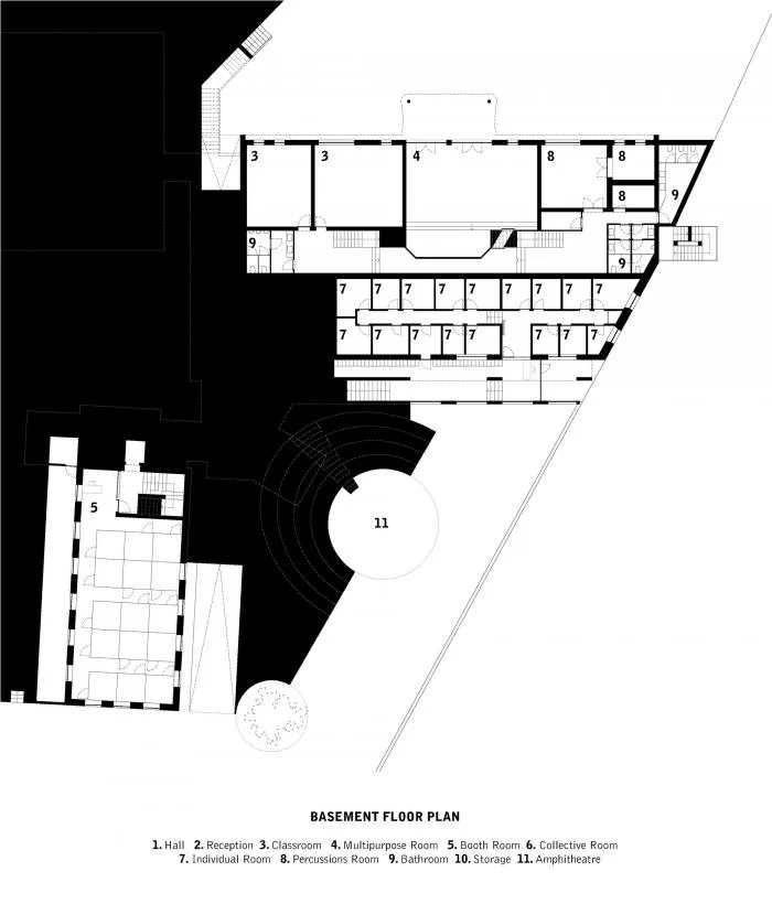 BIM建筑|单调色中的一道亮丽风景：ARTAVE/CCM 音乐学院加建