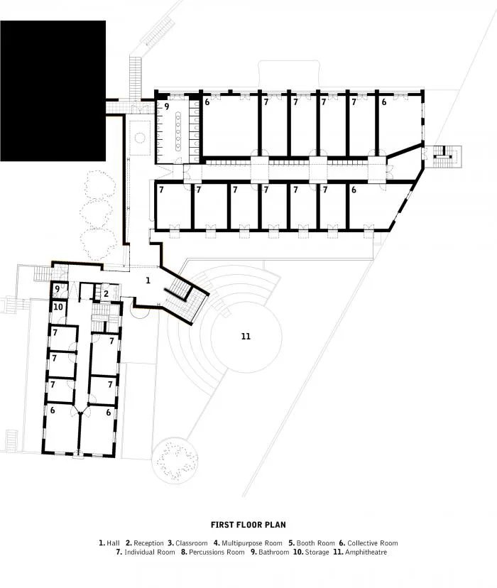 BIM建筑|单调色中的一道亮丽风景：ARTAVE/CCM 音乐学院加建