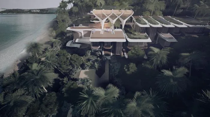 BIM建筑|扎哈事务所“罗阿坦岛住宅”方案，漂浮的丛林聚落