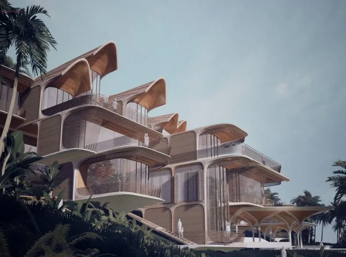 BIM建筑|扎哈事务所“罗阿坦岛住宅”方案，漂浮的丛林聚落