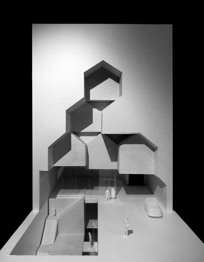 BIM建筑|村庄小房子堆砌于白色盒子中：韩国0914旗舰店
