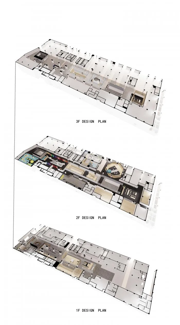 BIM建筑|源平·美璟书店：隐秘在采光中庭中的书店 / 上海严旸建筑设计工作室