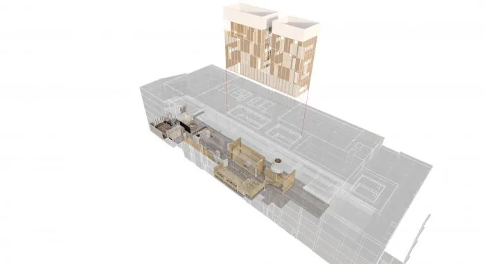 BIM建筑|源平·美璟书店：隐秘在采光中庭中的书店 / 上海严旸建筑设计工作室