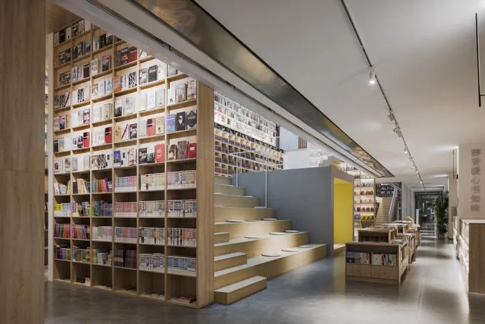 BIM建筑|源平·美璟书店：隐秘在采光中庭中的书店 / 上海严旸建筑设计工作室