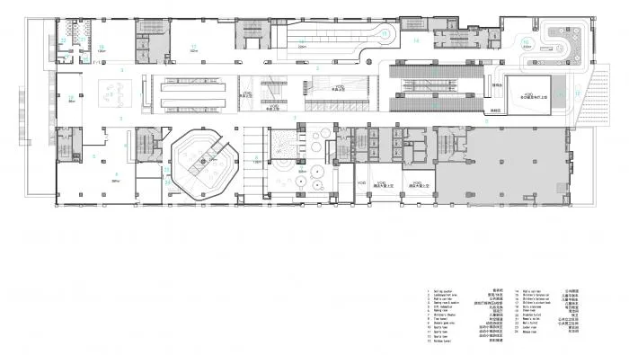 BIM建筑|源平·美璟书店：隐秘在采光中庭中的书店 / 上海严旸建筑设计工作室