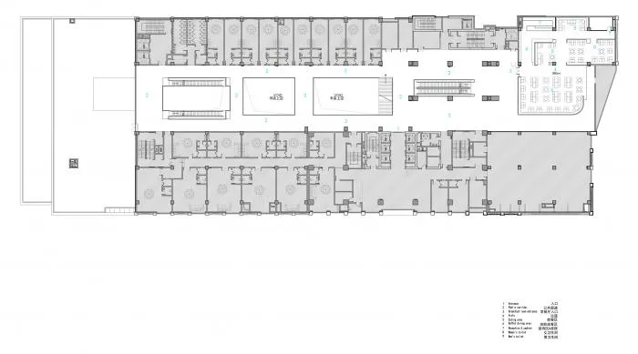 BIM建筑|源平·美璟书店：隐秘在采光中庭中的书店 / 上海严旸建筑设计工作室