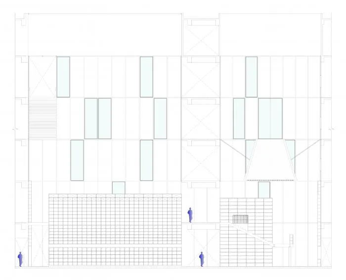 BIM建筑|源平·美璟书店：隐秘在采光中庭中的书店 / 上海严旸建筑设计工作室