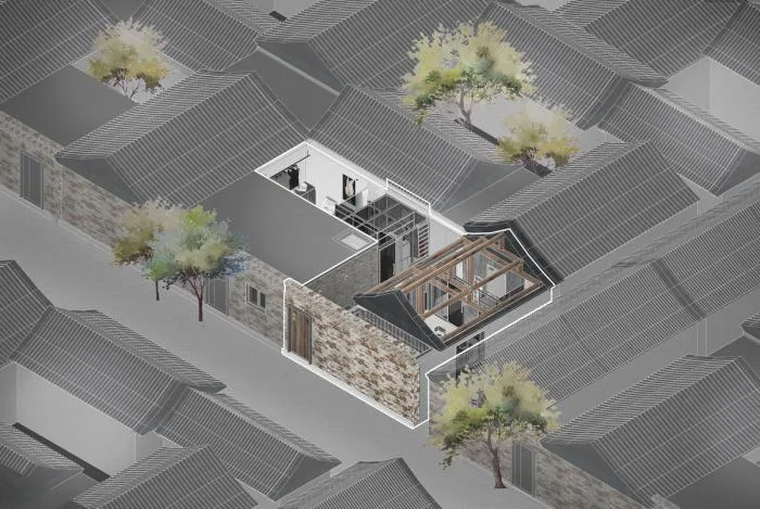 BIM建筑|胡同里的镜面院子 - 宝钞胡同隐院 / DAGA大观建筑