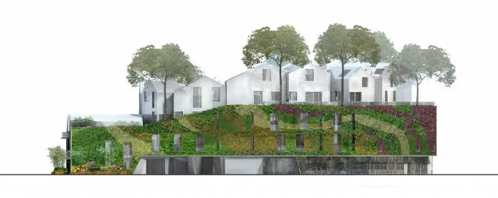 BIM建筑|MAD美国首个项目“比弗利山丘庭院”竣工，“山坡”上的小村庄