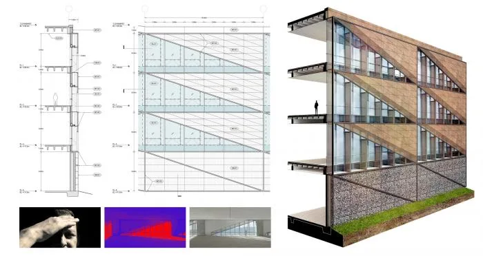 BIM建筑|沃兹耶因大学建筑与设计学院：“对角线”营造错动与平衡 / ARK-itecture