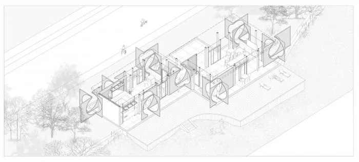 BIM建筑|湘湖定山岛驿站“屏亭” / 植田建筑