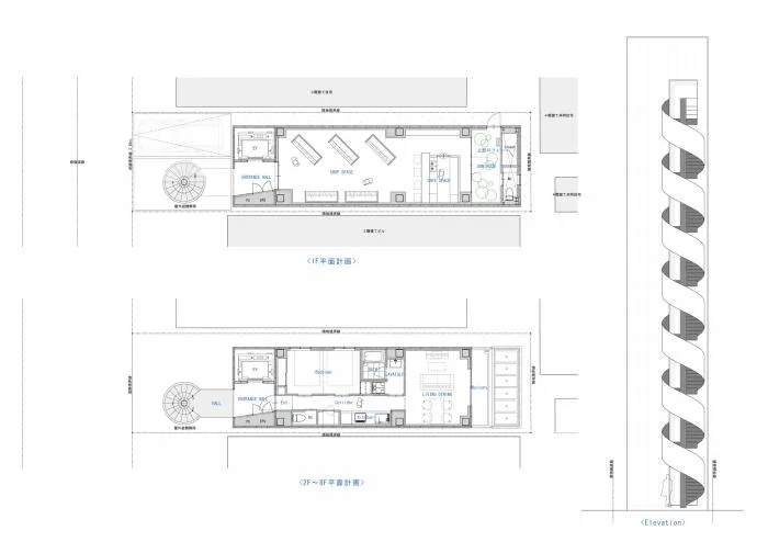 BIM建筑|广岛“螺旋”酒店，挑战35㎡场地的狭长极限 / CAPD