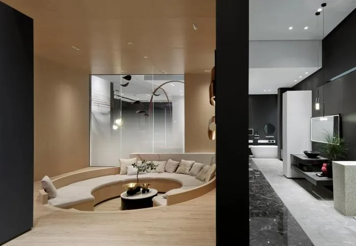 BIM建筑|穿越时光的线索：艺朗达卫浴展厅 / 拓维设计