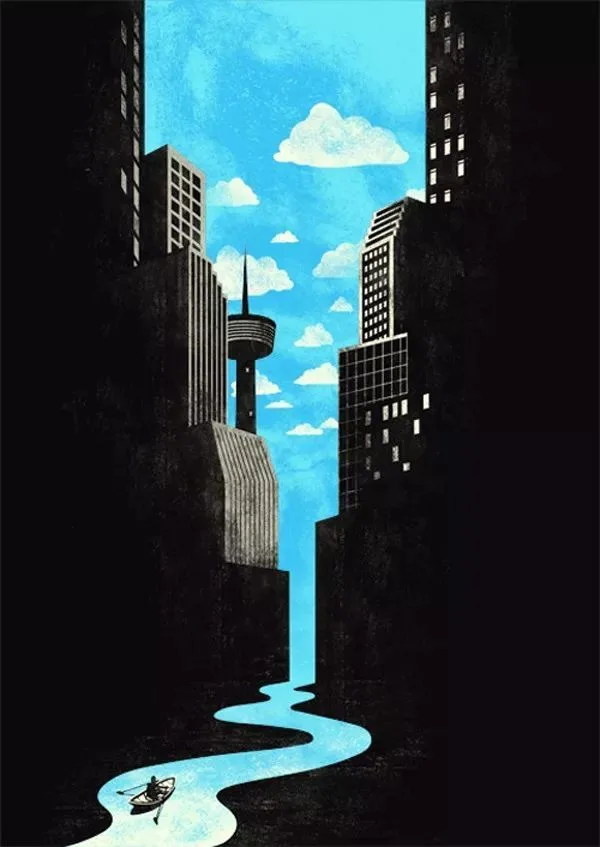 BIM建筑|40例正负形海报设计
