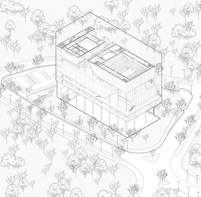 BIM建筑|飘在空间的白色“灯塔”：巴尼亚卢卡文化综合体 / Cosmos