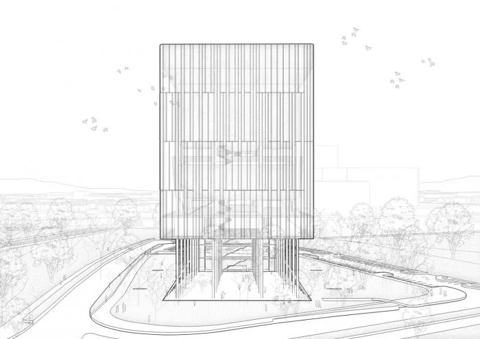 BIM建筑|飘在空间的白色“灯塔”：巴尼亚卢卡文化综合体 / Cosmos