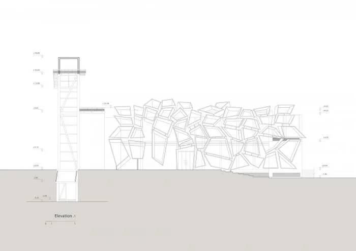 BIM建筑|多变折叠板拼成“蜂窝”般立面：伊朗绿地会议中心展览楼