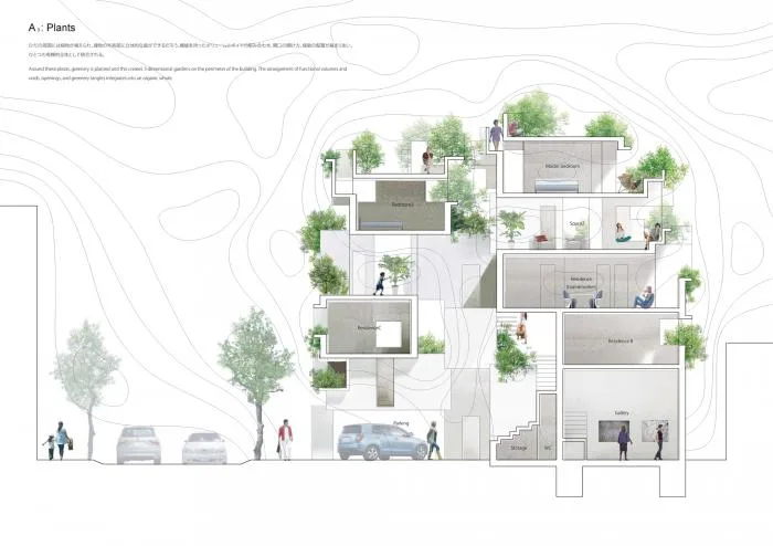 BIM建筑|像树一样生长延伸：日本丰岛画廊住宅 / 平田晃久建筑事务所