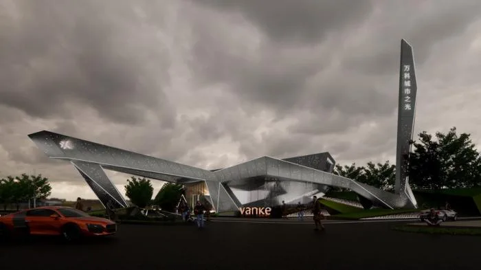 BIM建筑|武汉万科城市之光展示中心 / 上海天华建筑设计