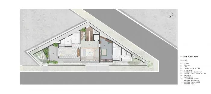 BIM建筑|班加罗尔三角住宅 / Cadence Architects