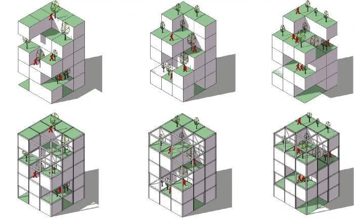 BIM建筑|积木公寓 / 何川建筑工作室，深圳大学