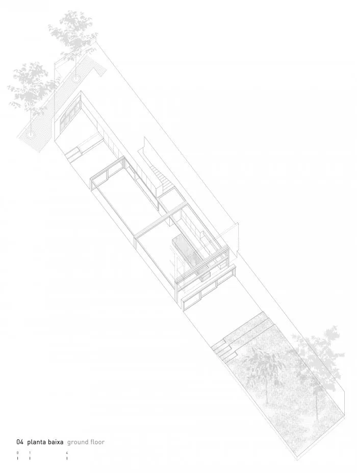 BIM建筑|巴塞罗那住宅改造，纵向贯通 / estudi08014