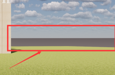 BIM问答|Enscape渲染草图大师天空和地面有一条空白?-BIM建筑网