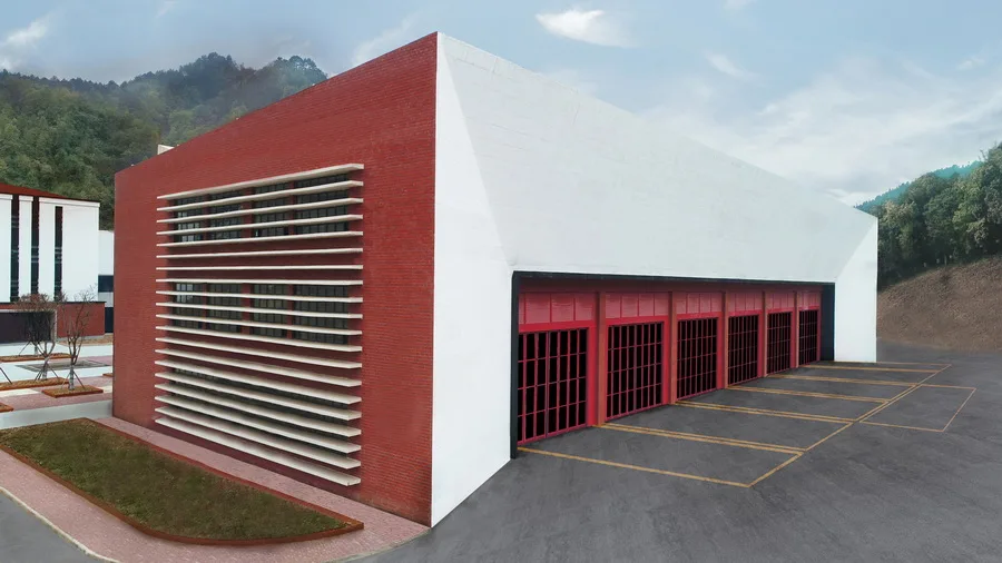 BIM建筑|黔南山地消防与应急救援训练中心 / 西线工作室
