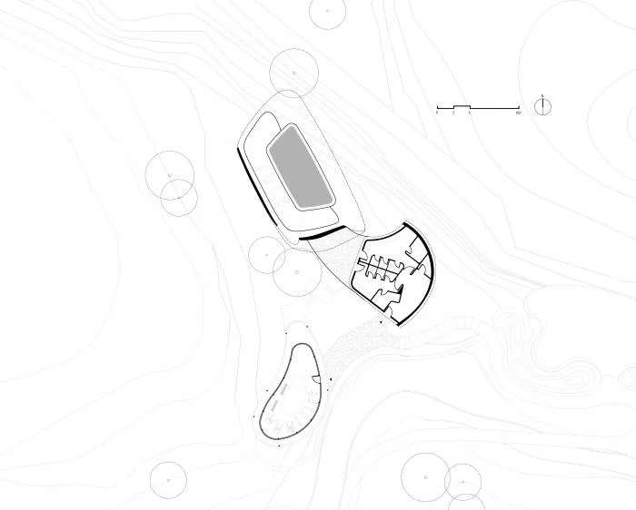 BIM建筑|云海遗贝：泰山九女峰泡池及配套设施 / gad · line+ studio