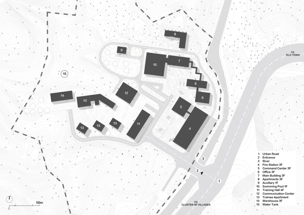 BIM建筑|黔南山地消防与应急救援训练中心 / 西线工作室
