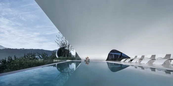 BIM建筑|云海遗贝：泰山九女峰泡池及配套设施 / gad · line+ studio