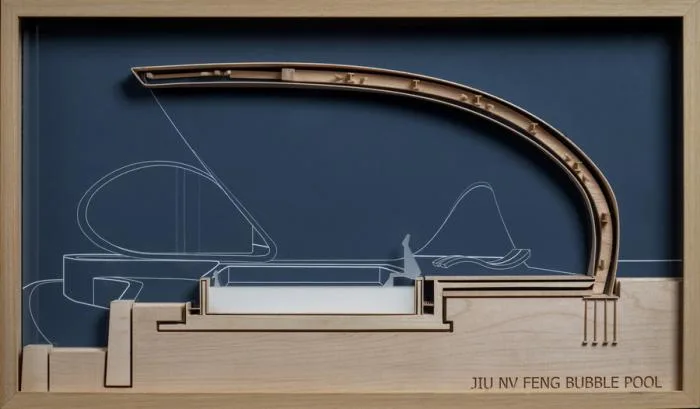 BIM建筑|云海遗贝：泰山九女峰泡池及配套设施 / gad · line+ studio