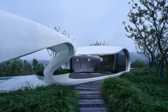 BIM建筑|云海遗贝：泰山九女峰泡池及配套设施 / gad · line+ studio