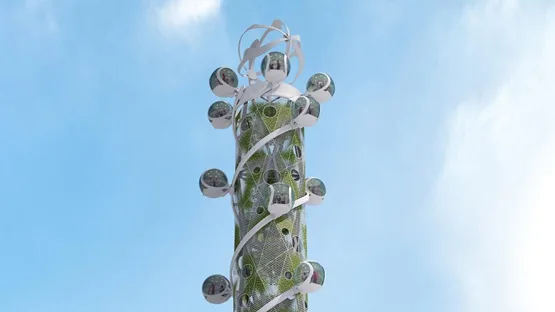 BIM建筑|荷兰团队设计风电驱动的螺旋观光塔