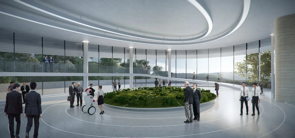 BIM建筑|“融于自然，地景之上”——江西虔心小镇展厅设计 / GWP Architects