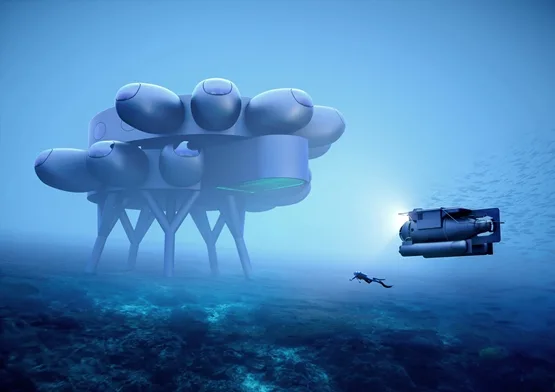 BIM建筑|伊夫斯·贝哈设计带有温室的水下栖息装置