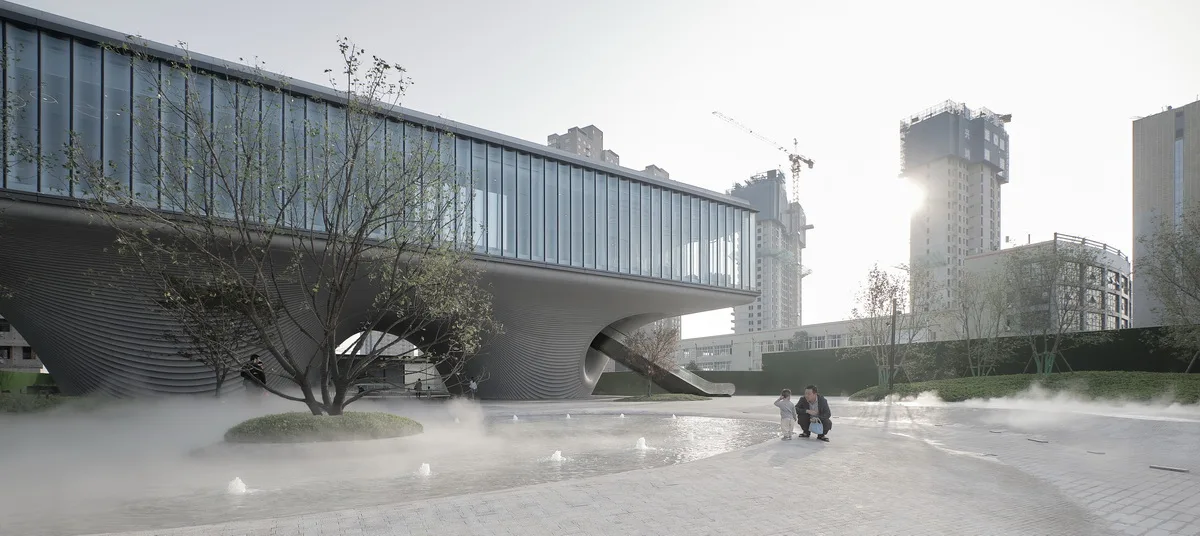 BIM建筑|漂浮之门——西安沣东新城莱安社区中心 / EID Architecture