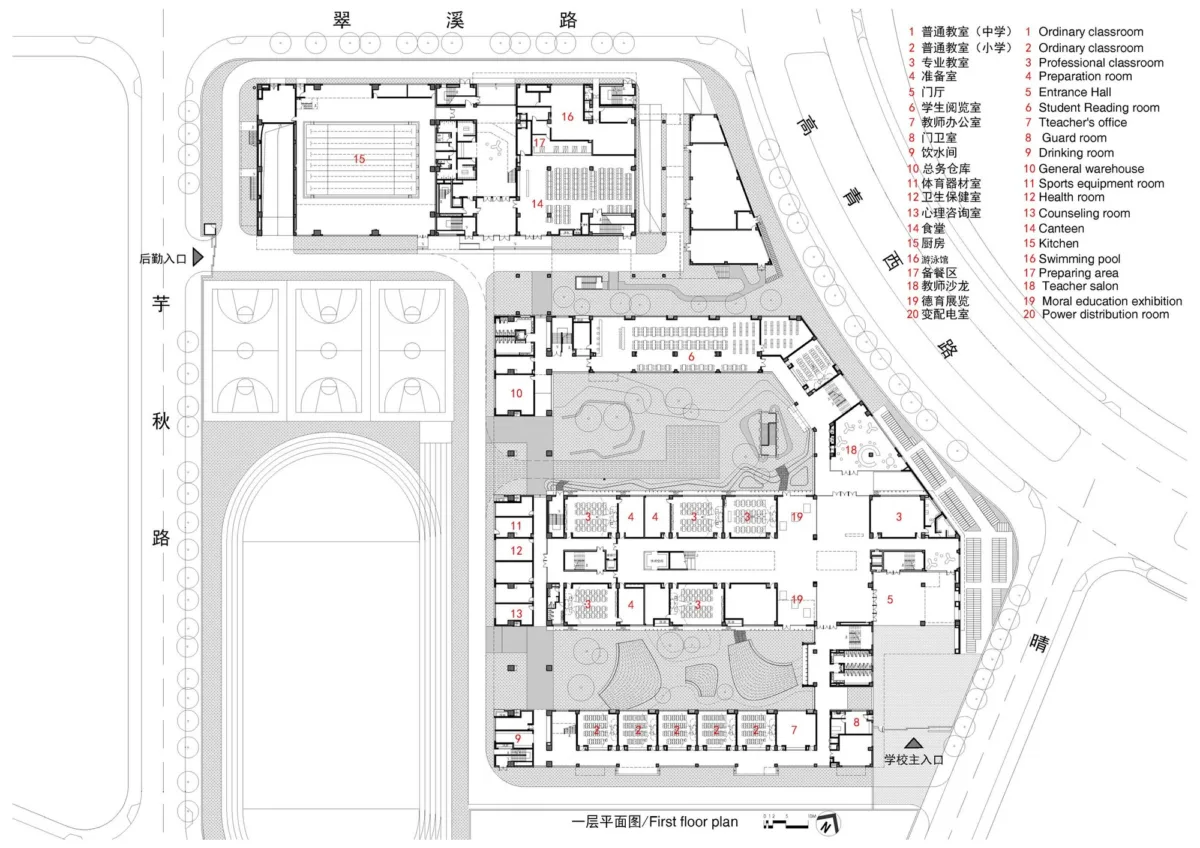 BIM建筑|华东师范大学第二附属中学前滩学校及冰厂田前滩幼儿园 / 致正建筑工作室+大正建筑事务所