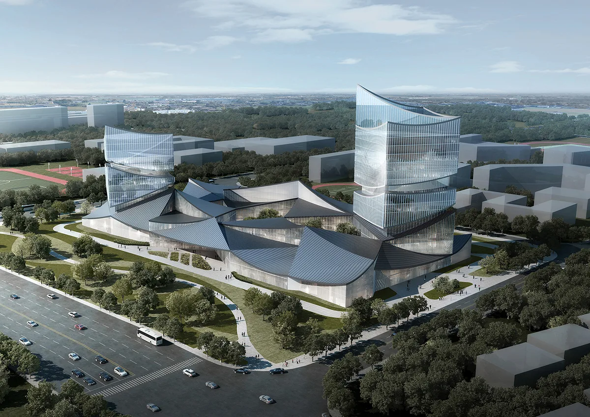 BIM建筑|衢州智慧新城综合体项目方案“连绵山水” / 零壹城市建筑事务所