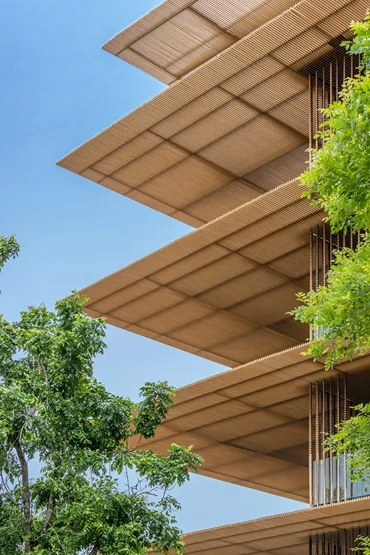 BIM建筑|ACA建筑工作室在泰国多沙达度假村增加水平雨棚