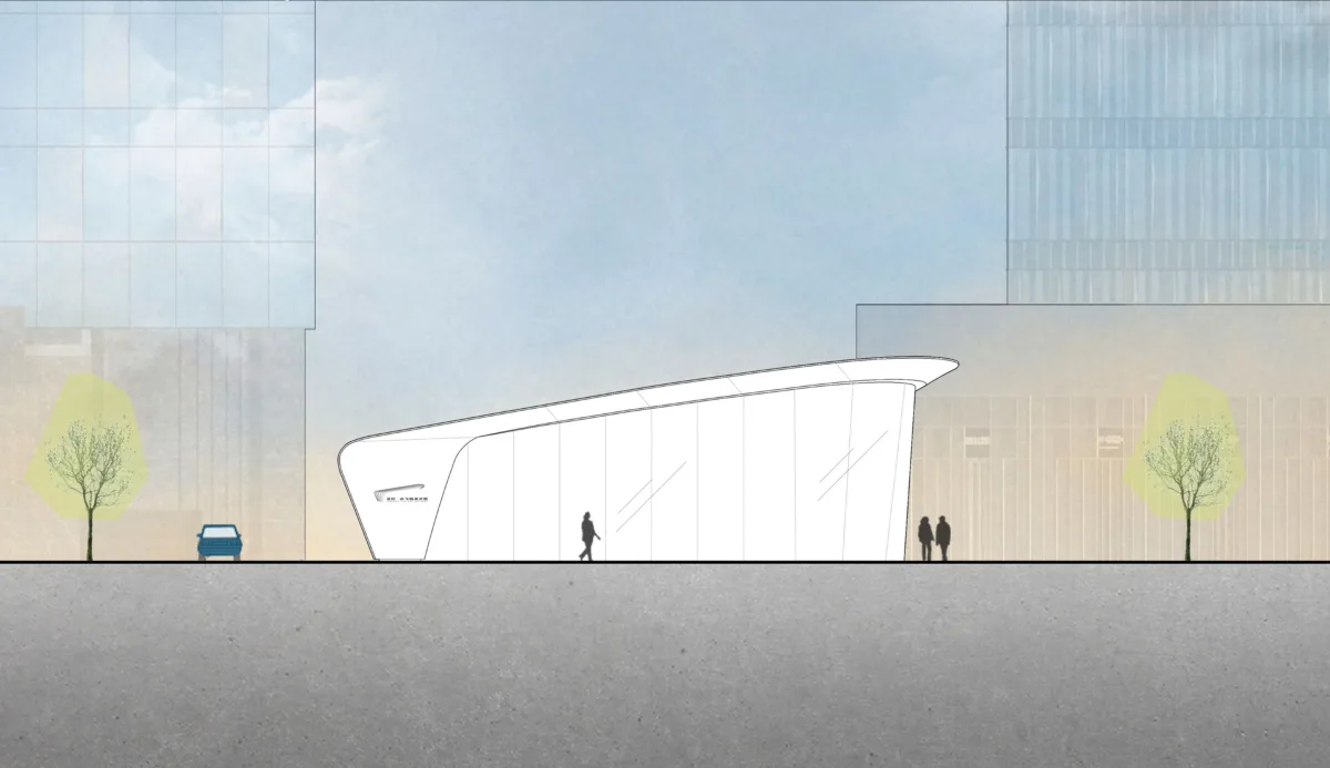 BIM建筑|上海虹桥首个当代艺术馆：一只“机翼”，跳脱于方盒子城市肌理 / 三益设计