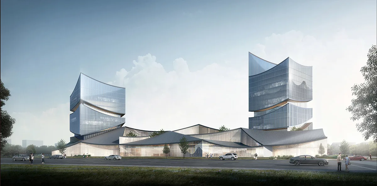 BIM建筑|衢州智慧新城综合体项目方案“连绵山水” / 零壹城市建筑事务所