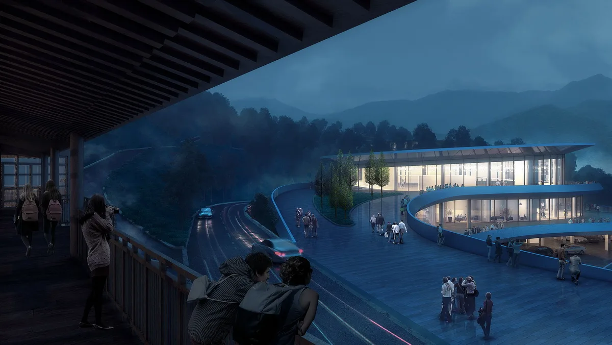 BIM建筑|“融于自然，地景之上”——江西虔心小镇展厅设计 / GWP Architects