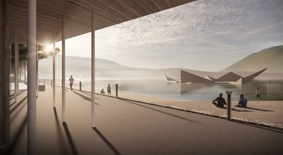 BIM建筑|怀特建筑工作室在卑尔根设计海星形状的水池